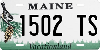 ME license plate 1502TS
