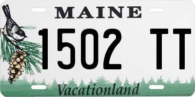 ME license plate 1502TT