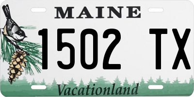 ME license plate 1502TX