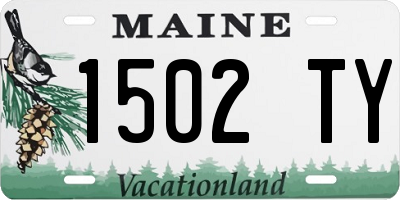 ME license plate 1502TY