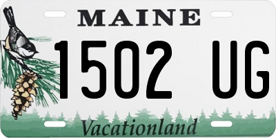 ME license plate 1502UG