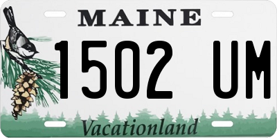 ME license plate 1502UM