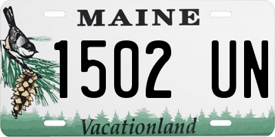 ME license plate 1502UN