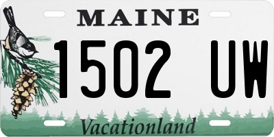 ME license plate 1502UW