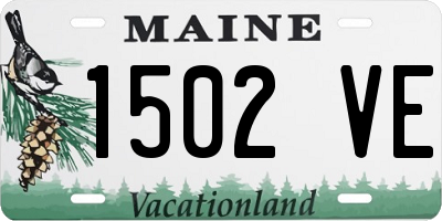 ME license plate 1502VE