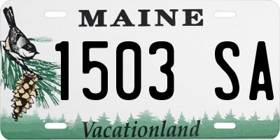 ME license plate 1503SA