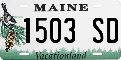 ME license plate 1503SD