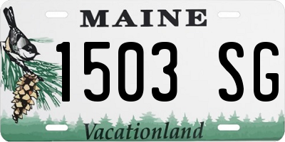 ME license plate 1503SG