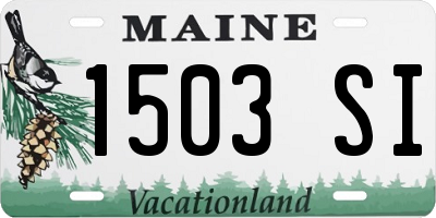 ME license plate 1503SI