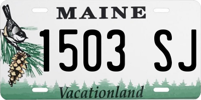 ME license plate 1503SJ