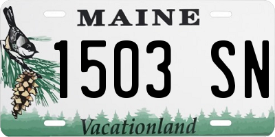 ME license plate 1503SN