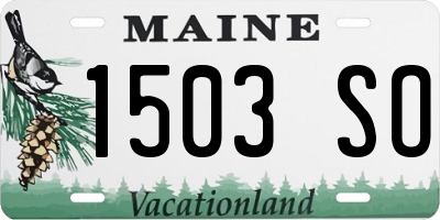 ME license plate 1503SO