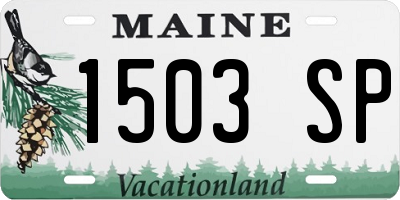 ME license plate 1503SP