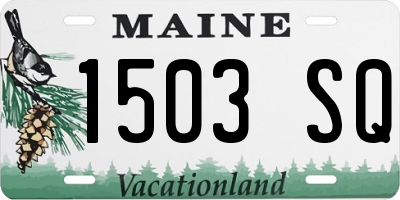 ME license plate 1503SQ