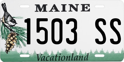 ME license plate 1503SS
