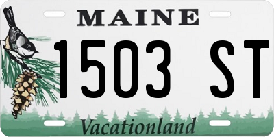 ME license plate 1503ST