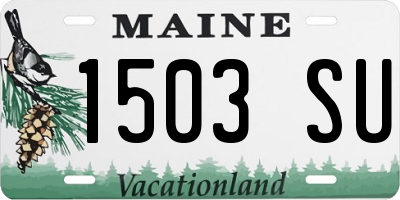 ME license plate 1503SU