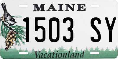 ME license plate 1503SY