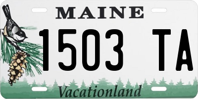 ME license plate 1503TA