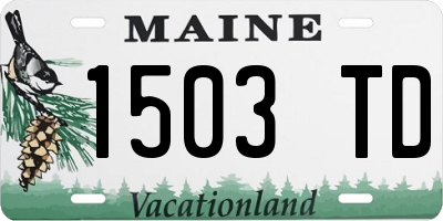 ME license plate 1503TD