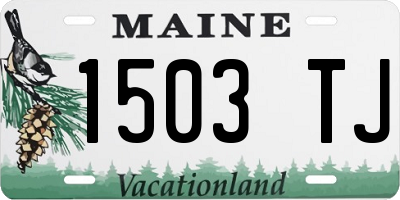ME license plate 1503TJ