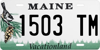 ME license plate 1503TM