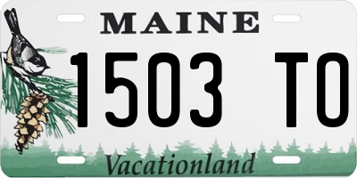 ME license plate 1503TO
