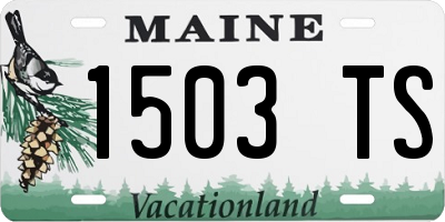 ME license plate 1503TS