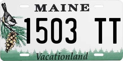 ME license plate 1503TT