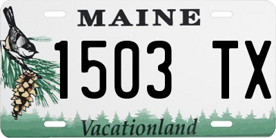 ME license plate 1503TX