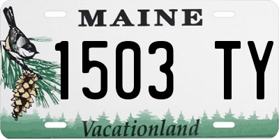 ME license plate 1503TY