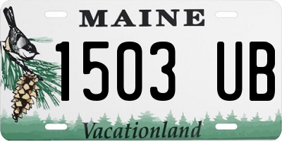 ME license plate 1503UB