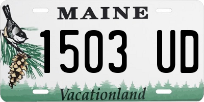 ME license plate 1503UD