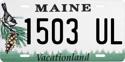 ME license plate 1503UL