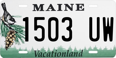 ME license plate 1503UW