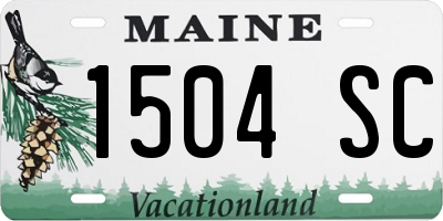 ME license plate 1504SC