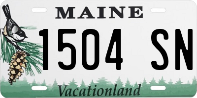 ME license plate 1504SN