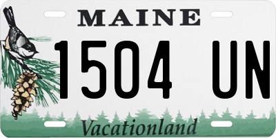 ME license plate 1504UN