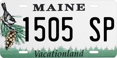 ME license plate 1505SP