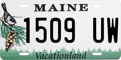 ME license plate 1509UW