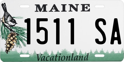 ME license plate 1511SA