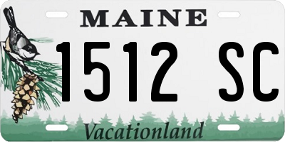 ME license plate 1512SC