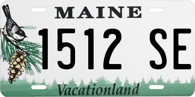 ME license plate 1512SE