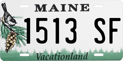 ME license plate 1513SF