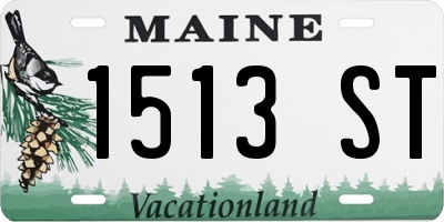 ME license plate 1513ST