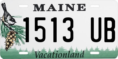 ME license plate 1513UB