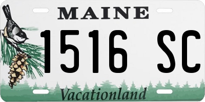 ME license plate 1516SC