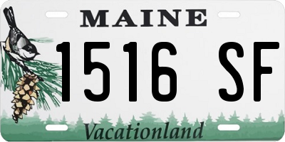 ME license plate 1516SF