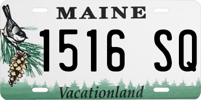 ME license plate 1516SQ