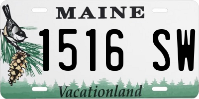 ME license plate 1516SW